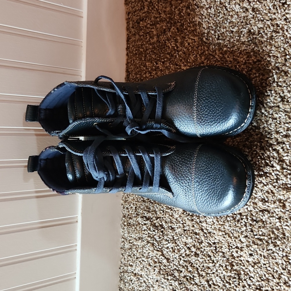 Clarks Navy Booties